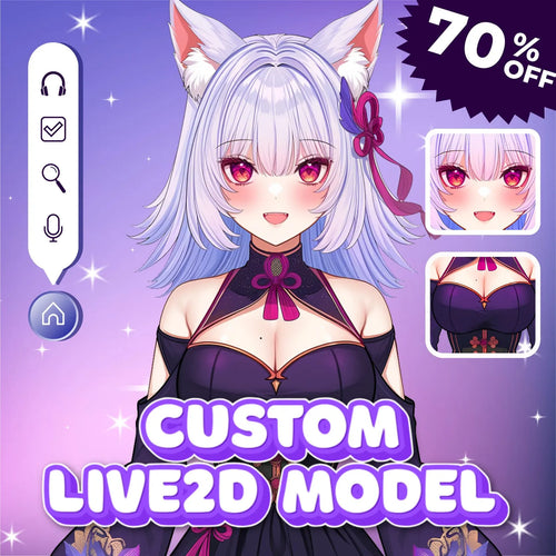 Custom Live2D VTuber Model Commission | Anime VTuber Design