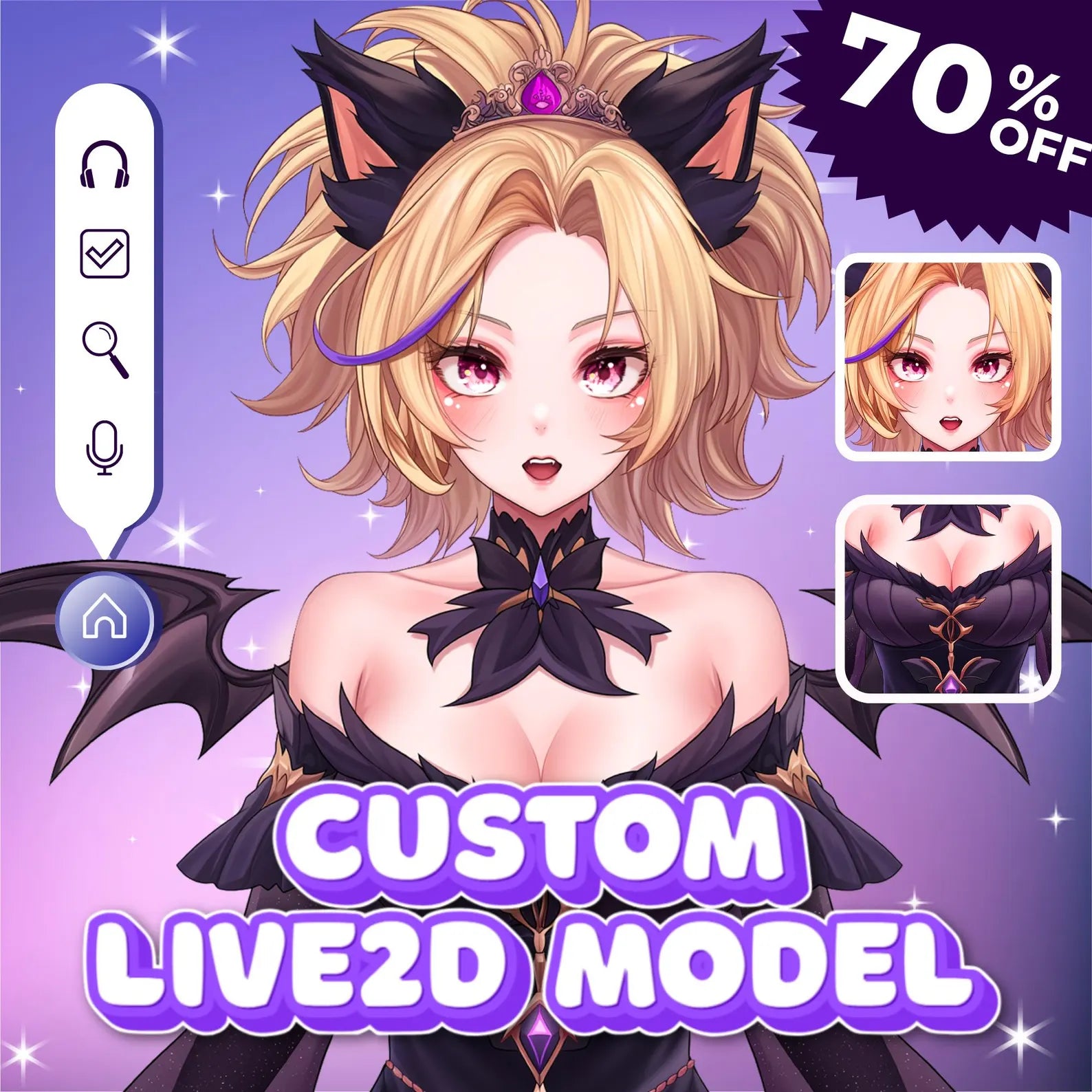 Custom Live2D VTuber Model Commission | Anime VTuber Design